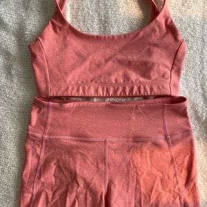Outdoor voices biker shorts and bra